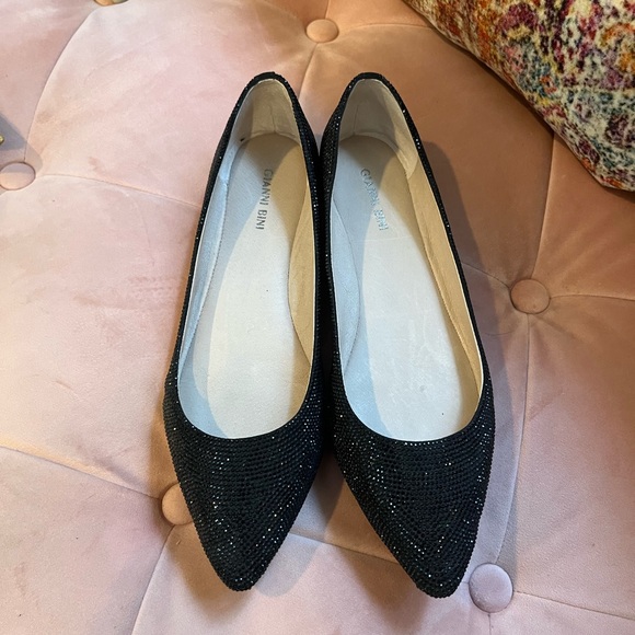 Gianni Bini crystal leather ballet flats sz 10 - Picture 2 of 6